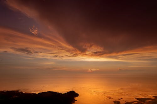 免费 海滩日落 素材图片